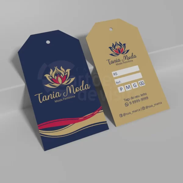Tag Modelo Chanfrado Para Roupas, Sapatos, Anéis, Doces, Comestíveis Natal RN