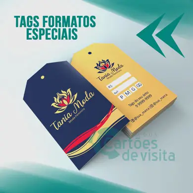 Tags em Corte especial - Gráfica de Natal RN